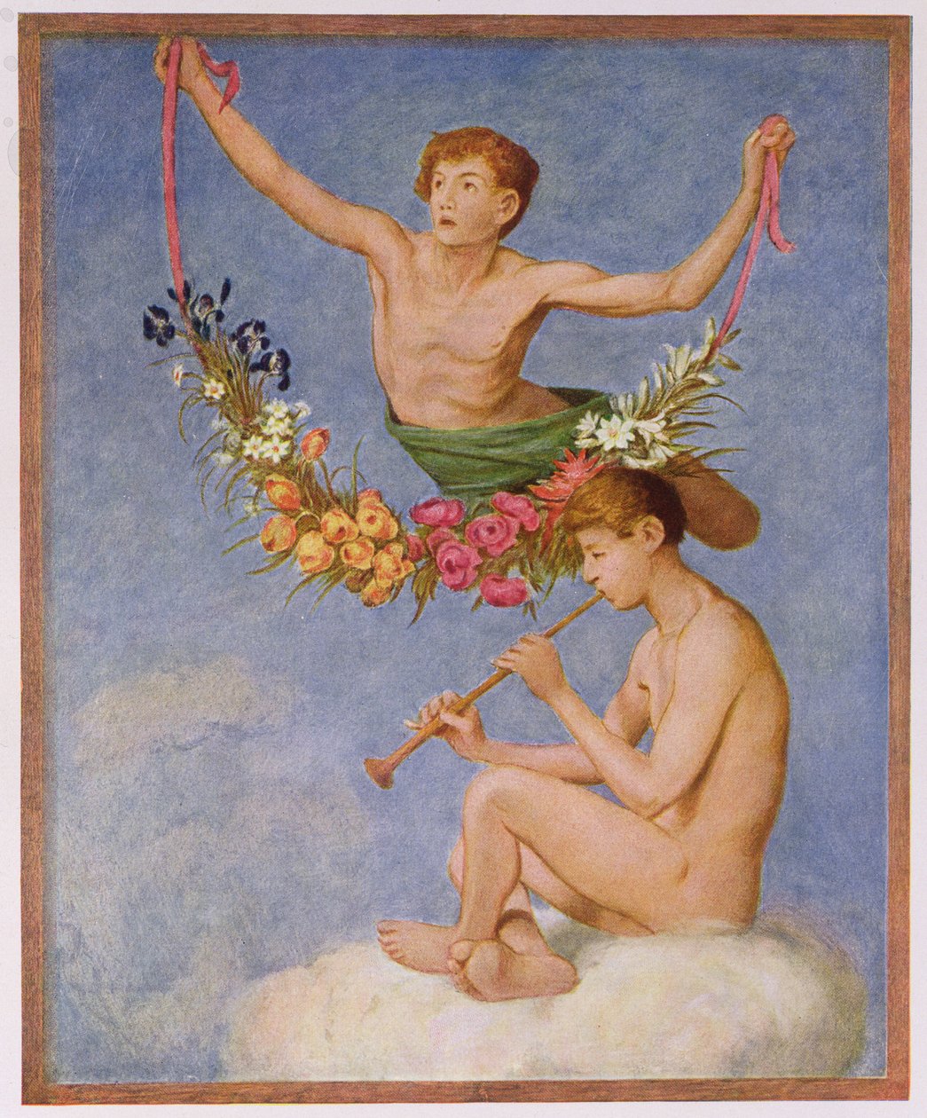 maj, ilustracja z „Festkalender” wydana w Lipsku ok. 1910 r. autorstwa Hans Thoma