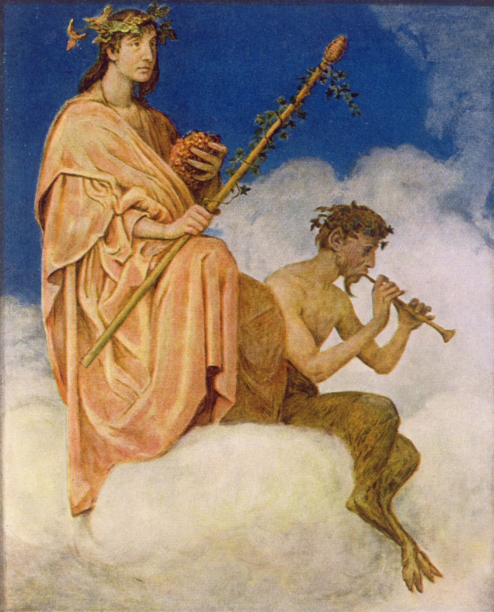 Październik, ilustracja z "Festkalender" wydanego w Lipsku ok. 1910 r. autorstwa Hans Thoma