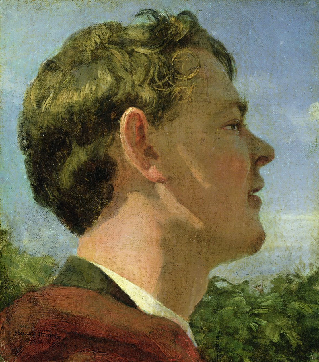 Kuzyn artysty, ok. 1860 autorstwa Hans Thoma