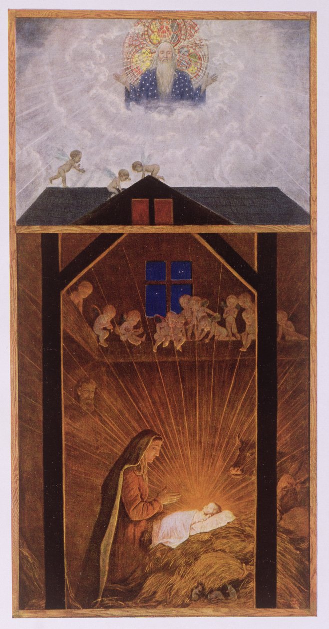 Narodzenia, ilustracja z „Festkalender” wydanego w Lipsku ok. 1910 autorstwa Hans Thoma