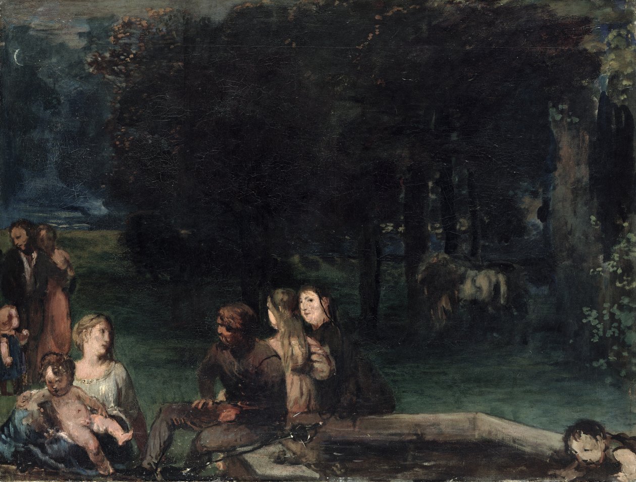 Willa Borghese, 1870-71 autorstwa Hans von Marées