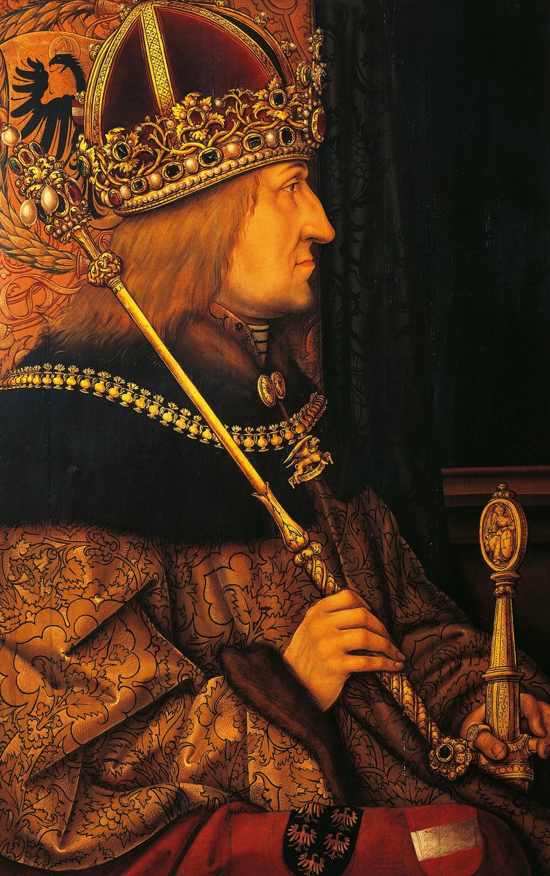 Portret Fryderyka III (Spokojnego) autorstwa Hans (after) Burgkmair