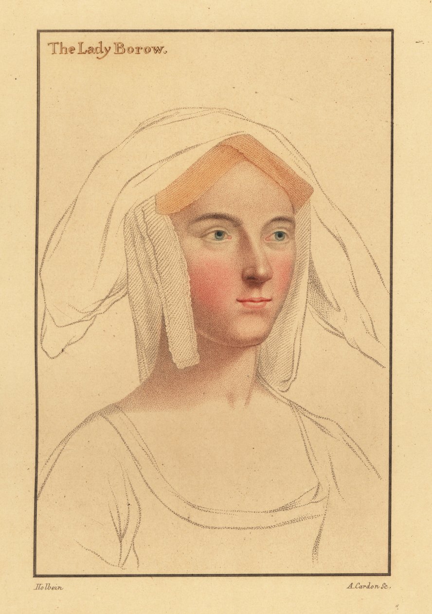Alice London lub Catherine Clifton lub Catherine Parr., 1812 (grawerowanie) autorstwa Hans (after) Holbein the Younger