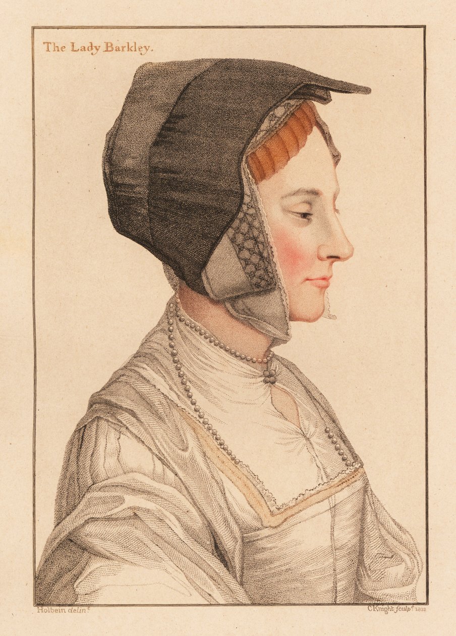 Anne Savage, druga żona Thomasa Lorda Berkeleya, 1812 (rycina) autorstwa Hans (after) Holbein the Younger