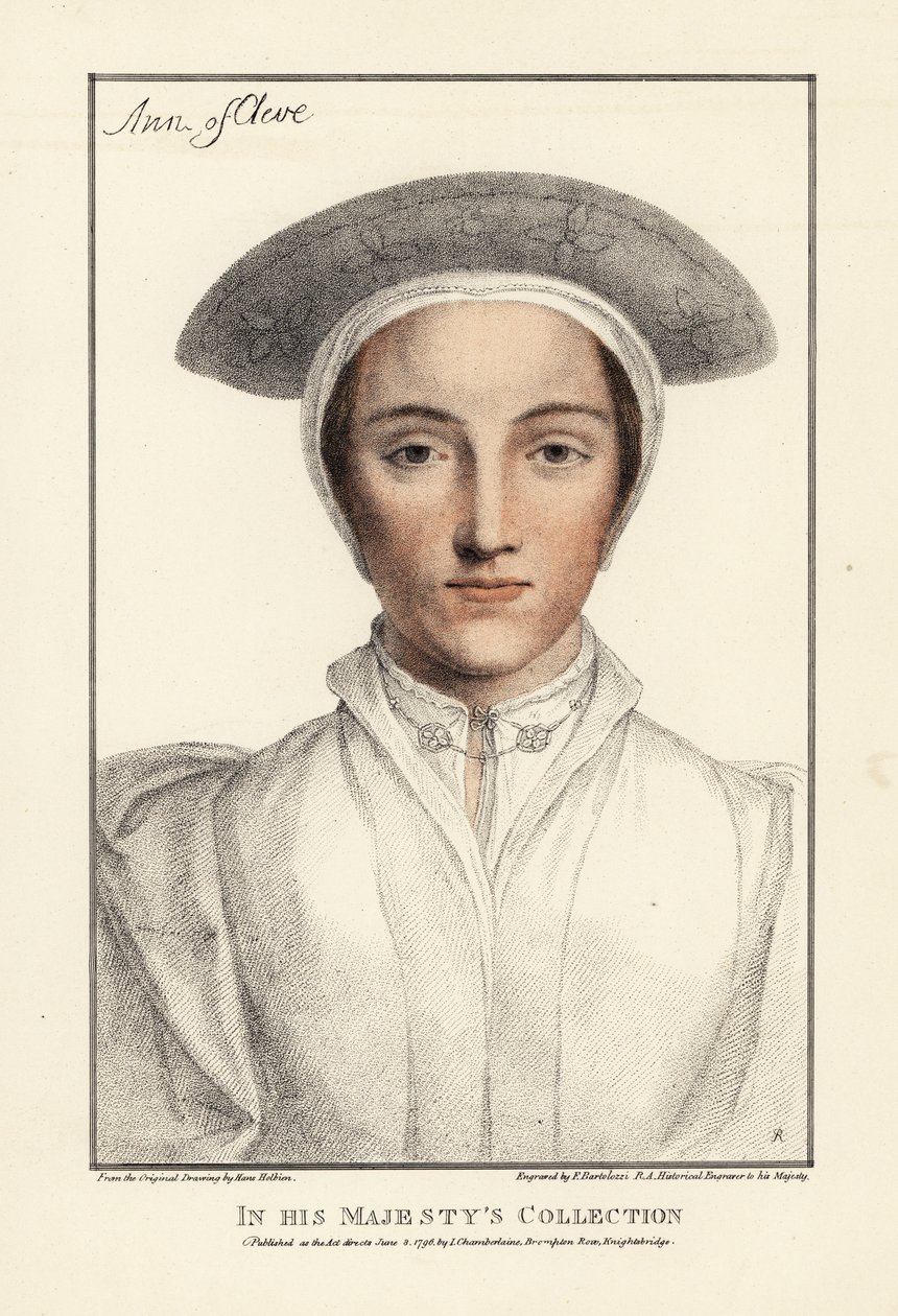 Anna z Kleve, czwarta żona króla Henryka VIII autorstwa Hans (after) Holbein the Younger
