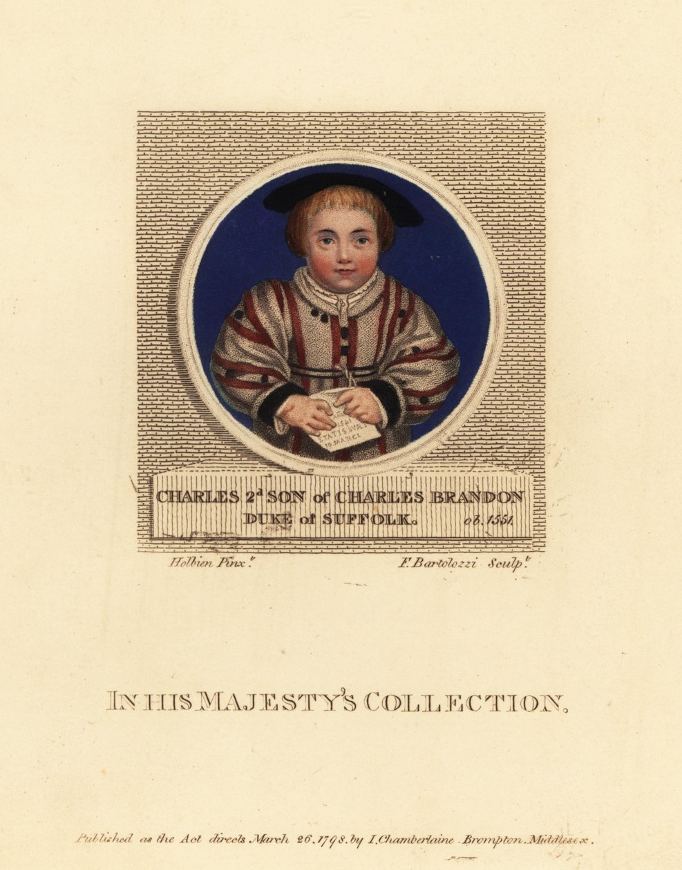 Charles Brandon, 3.książę Suffolk autorstwa Hans (after) Holbein the Younger