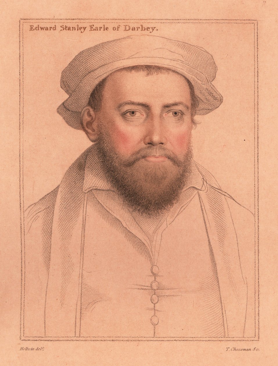 Edward Stanley, 3.hrabia Derby., 1812 (grawerowanie) autorstwa Hans (after) Holbein the Younger