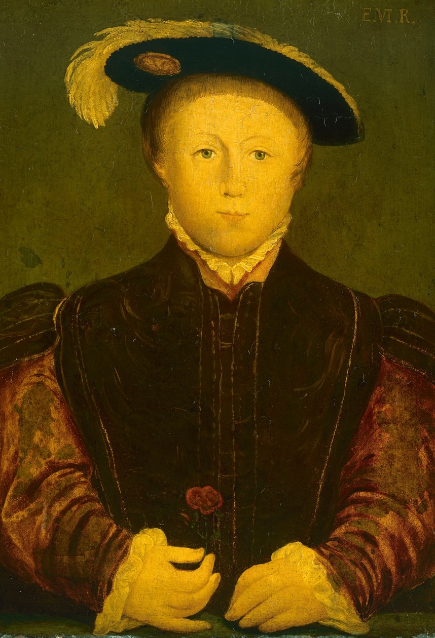 Edward VI (olej na panelu) autorstwa Hans (after) Holbein the Younger