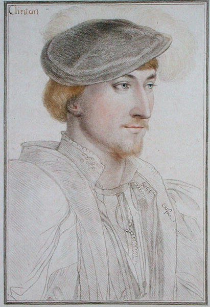 Lord Clinton (1512-85) 1. hrabia Llincoln, grawerowany przez Francesco Bartolozzi (1727-1815) 1793 (grafika) autorstwa Hans (after) Holbein the Younger