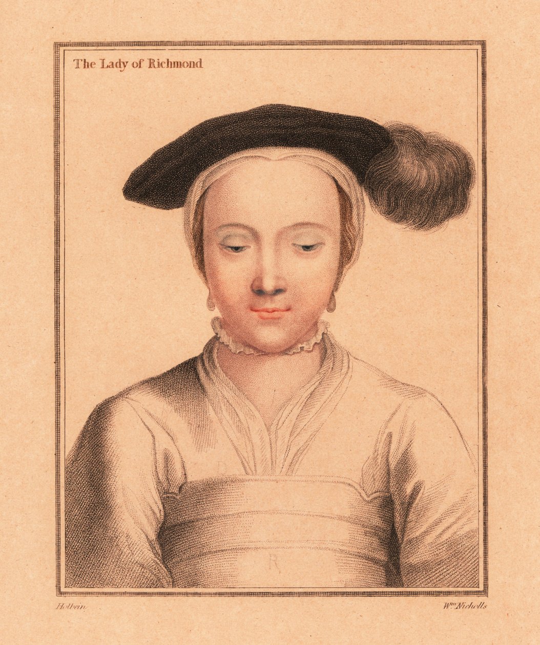 Mary FitzRoy, księżna Richmond i Somerset, 1812 (rycina) autorstwa Hans (after) Holbein the Younger