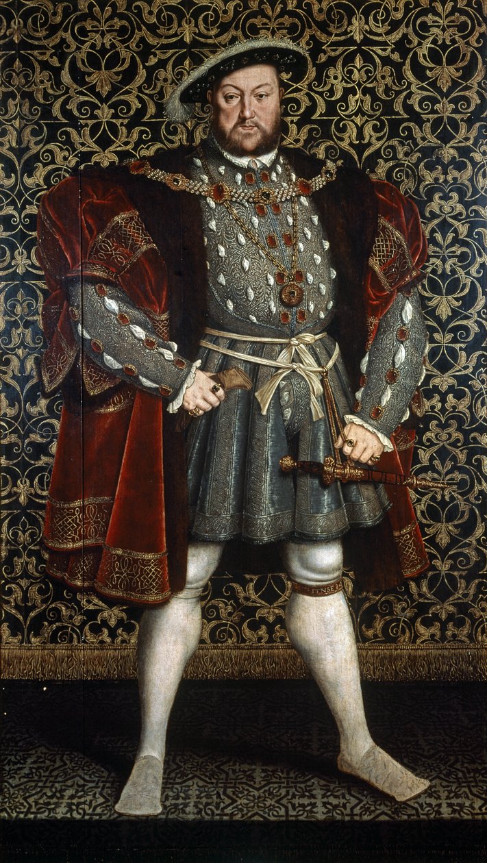 Portret króla Henryka VIII, po 1557 (olej na desce) autorstwa Hans (after) Holbein the Younger