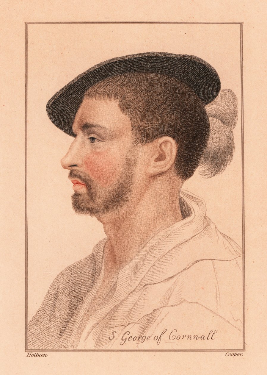 Simon George of Quocoute, Cornwall., 1812 (grawerowanie) autorstwa Hans (after) Holbein the Younger