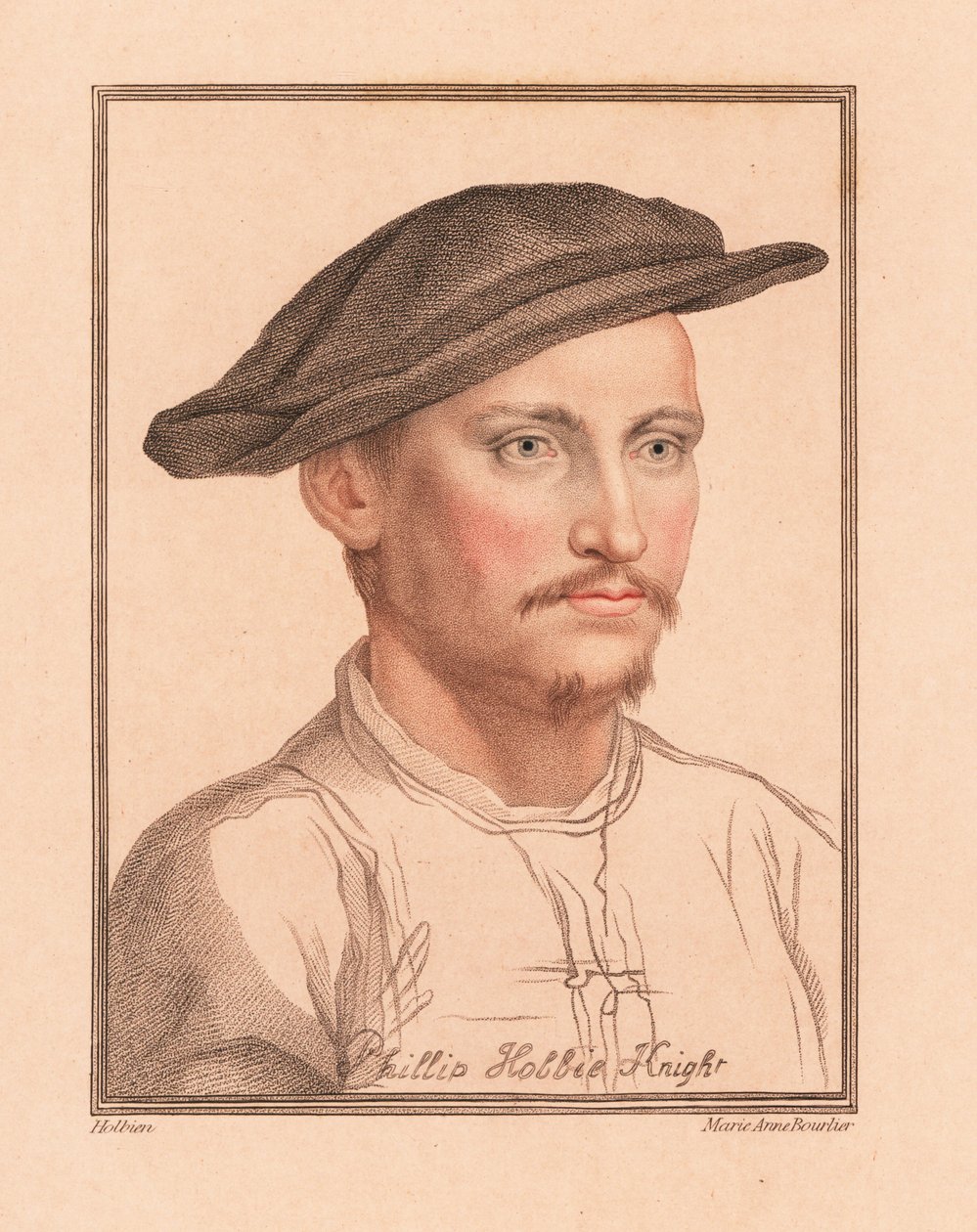 Sir Philip Hoby, ambasador Anglii w Świętym Cesarstwie Rzymskim, 1812 (rycina) autorstwa Hans (after) Holbein the Younger