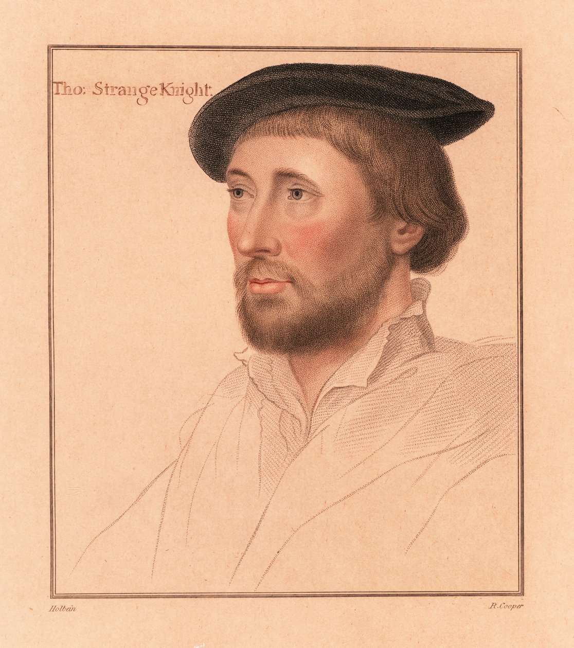 Sir Thomas le Strange of Hunstanton, wysoki szeryf Norfolk., 1812 (grawerowanie) autorstwa Hans (after) Holbein the Younger