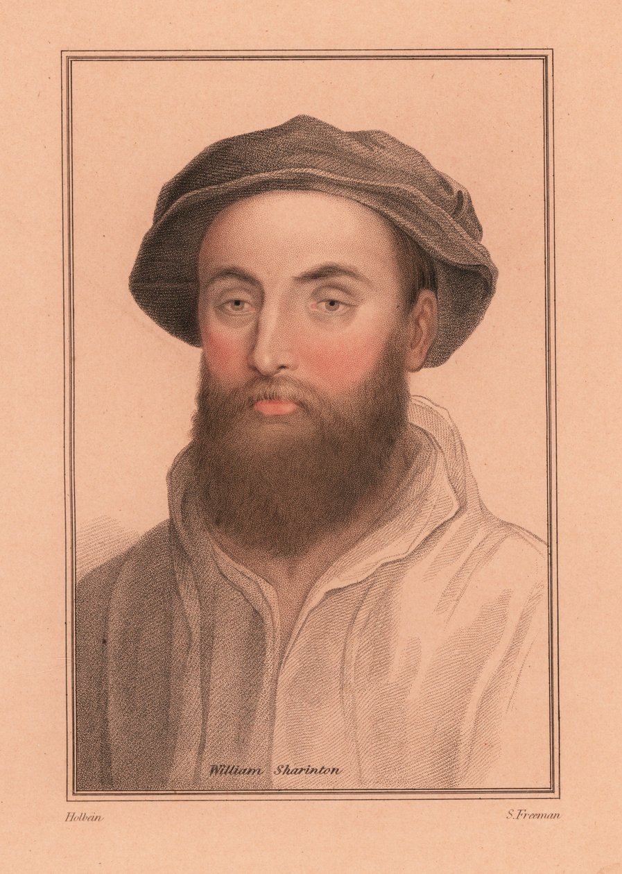 Sir William Sharington, angielski dworzanin króla Henryka VIII, 1812 (rycina) autorstwa Hans (after) Holbein the Younger