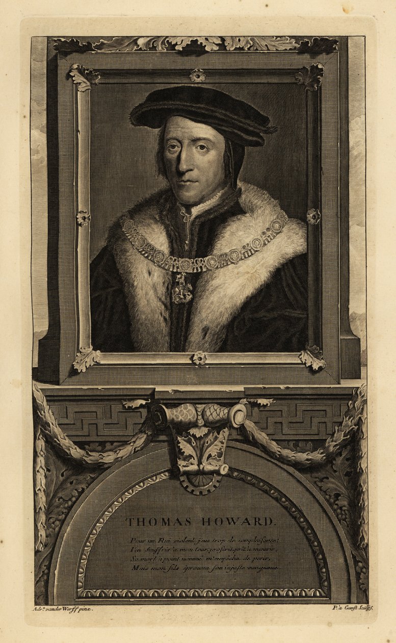 Thomas Howard, 3. książę Norfolk (1473-1554) (rycina) autorstwa Hans (after) Holbein the Younger