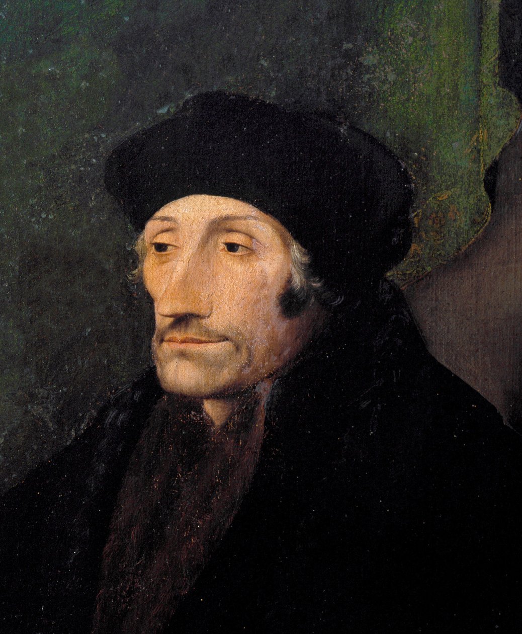 Portret Erazma z Rotterdamu, holenderskiego humanisty autorstwa Hans (attr. to) Holbein the Younger