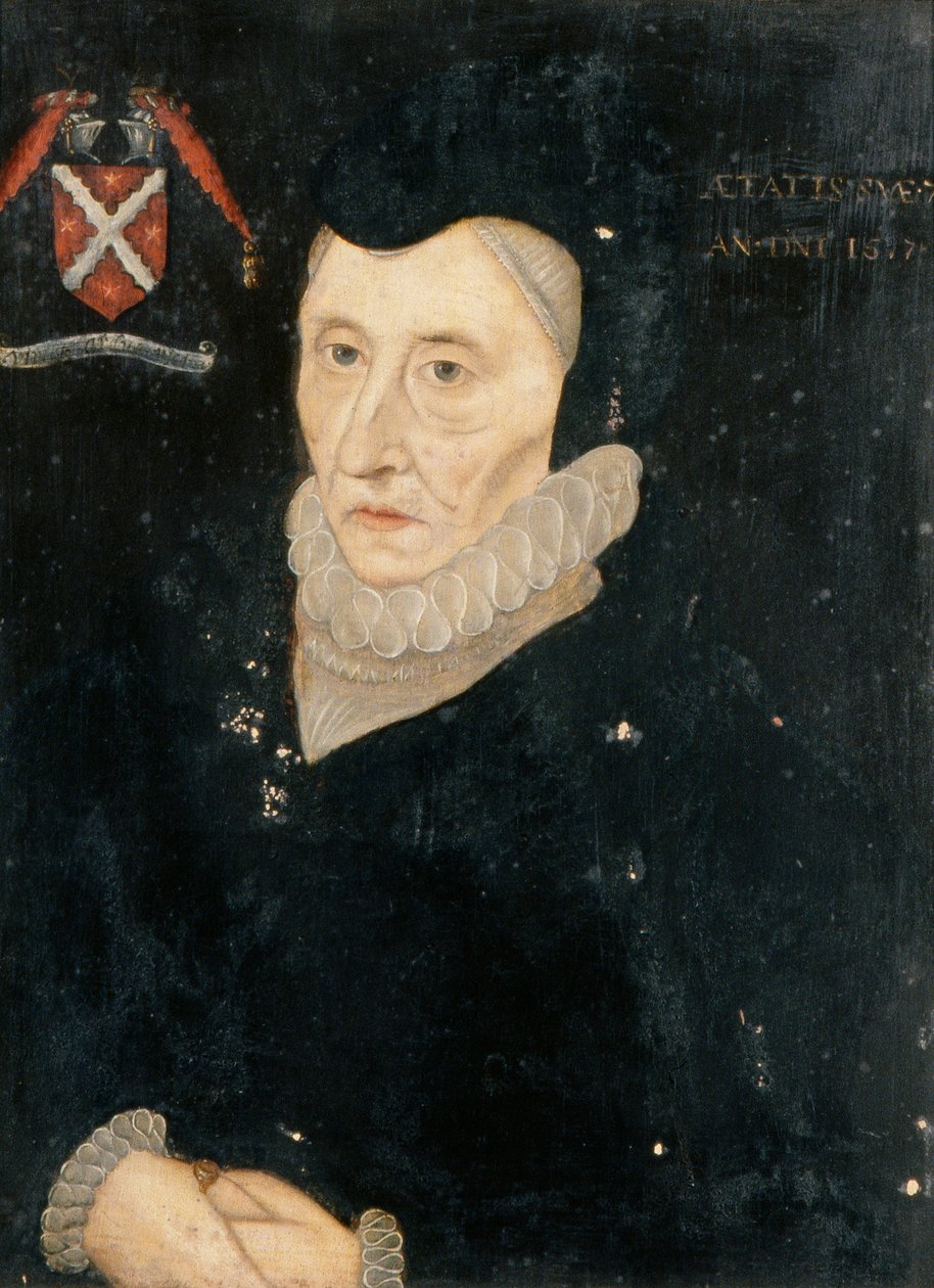 Bess of Hardwick, hrabina Shrewsbury, ok. 1720 (olej na panelu) autorstwa Hans (follower of) Holbein the Younger