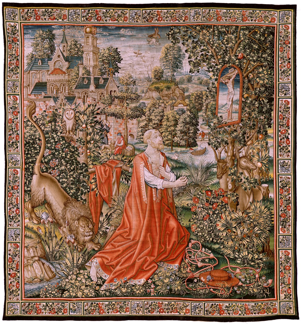 Flamandzki gobelin. Św. Pokutnik Jerome lub St. John