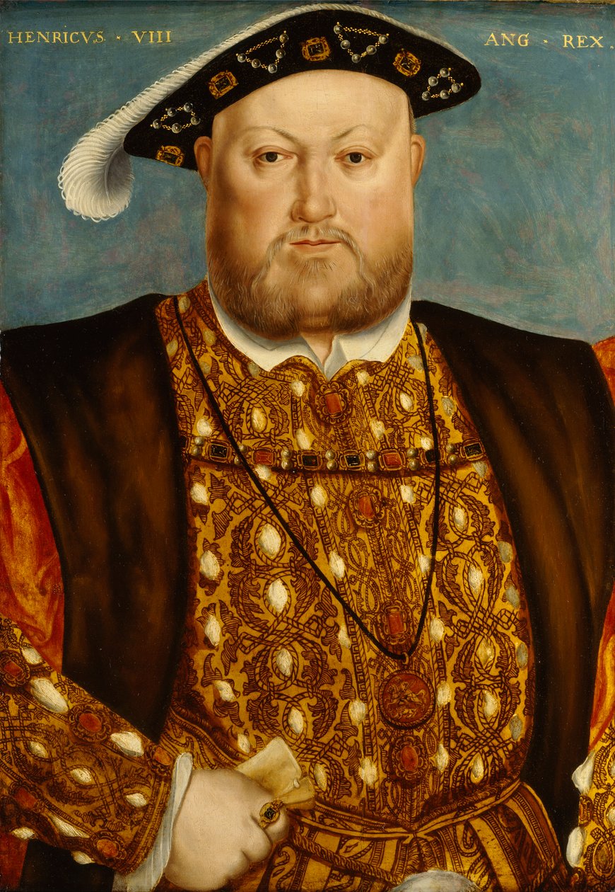 Henryk VIII (olej na panelu) autorstwa Hans (studio of) Holbein The Younger