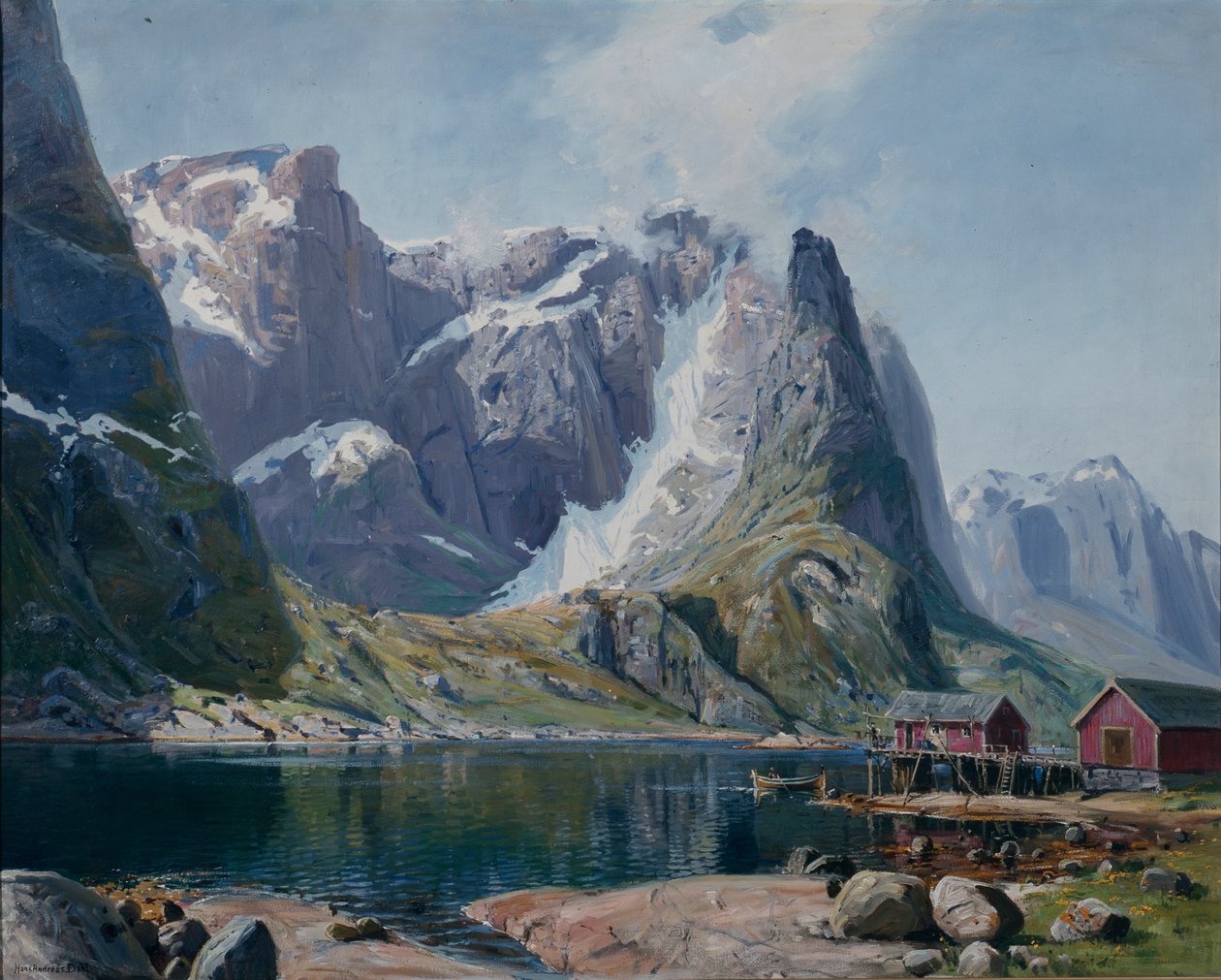 Northlandfjord c.1890 (olej na płótnie) autorstwa Hans Andreas Dahl