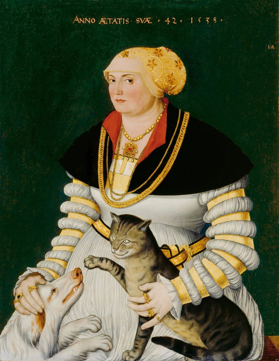 Portret Kleofei Holzhalb z domu Krieg von Bellikon autorstwa Aspera Hansa (1499-1571). Olej na drewnie autorstwa Hans Asper