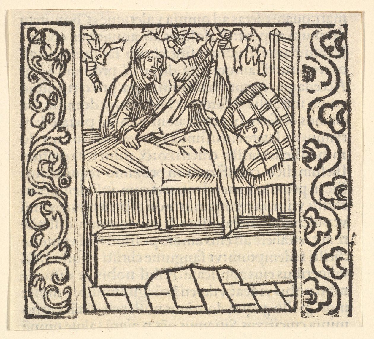 Troska o zmarłych, ilustracja ze Speculum Passionis, 1507, 1507. autorstwa Hans Baldung