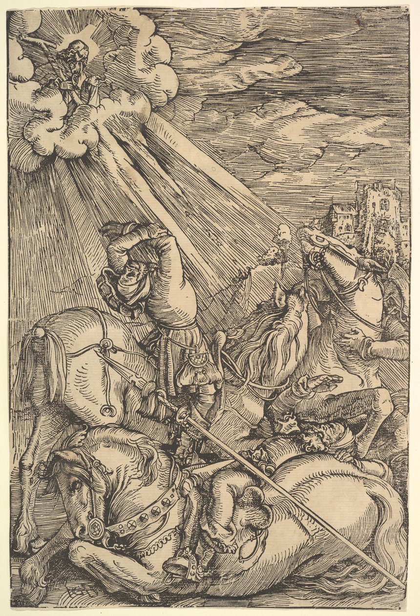 Nawrócenie Pawła, ca. 1514. autorstwa Hans Baldung