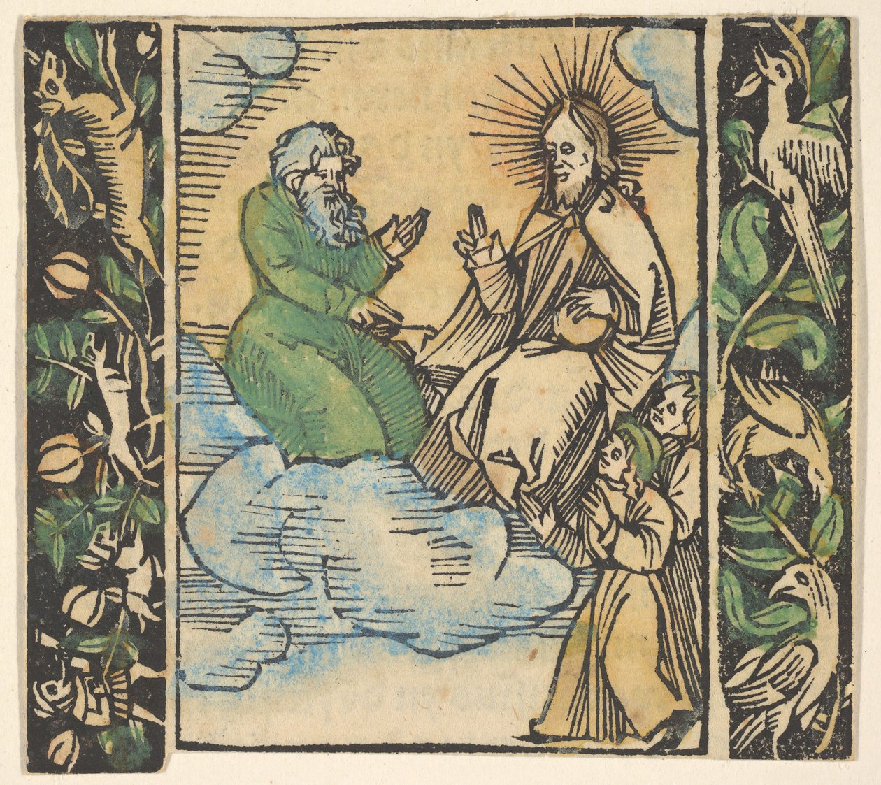 Ilustracja z Decydowanego Gartu Różańca Mariae. autorstwa Hans Baldung