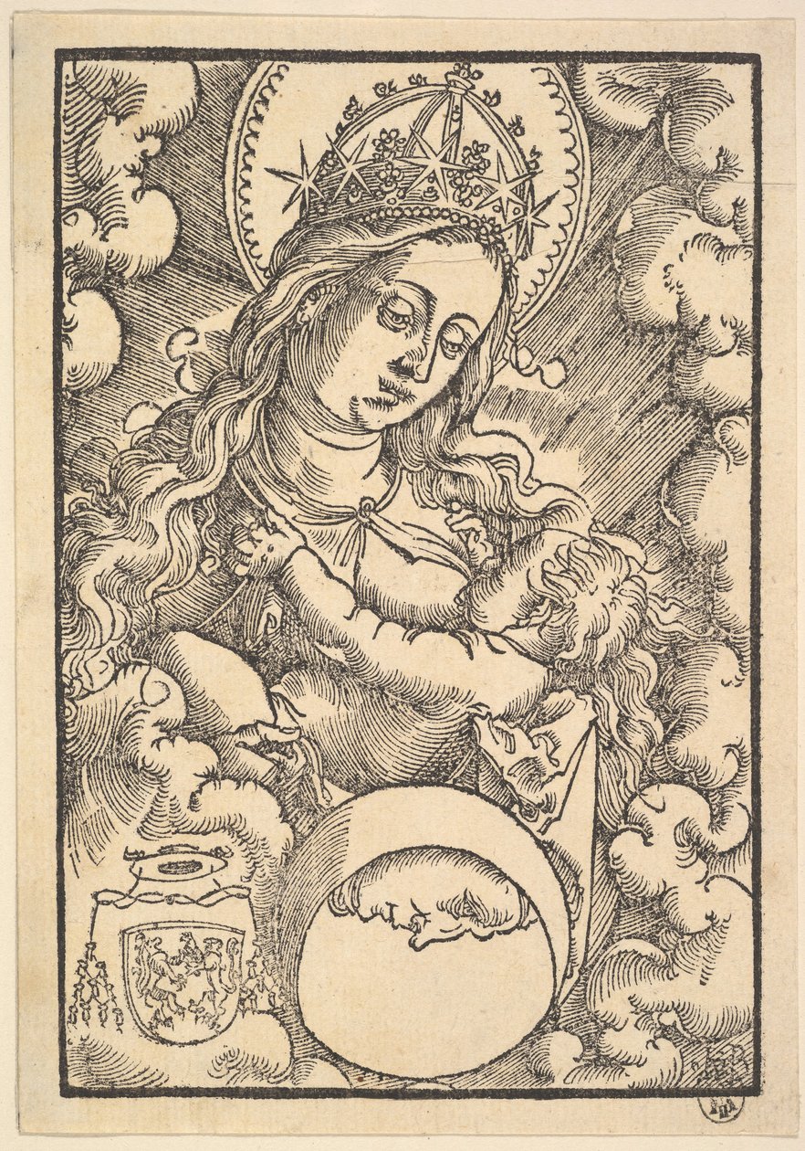 Madonna Lactans, z Enchiridon poeticum, 1515 autorstwa Hans Baldung