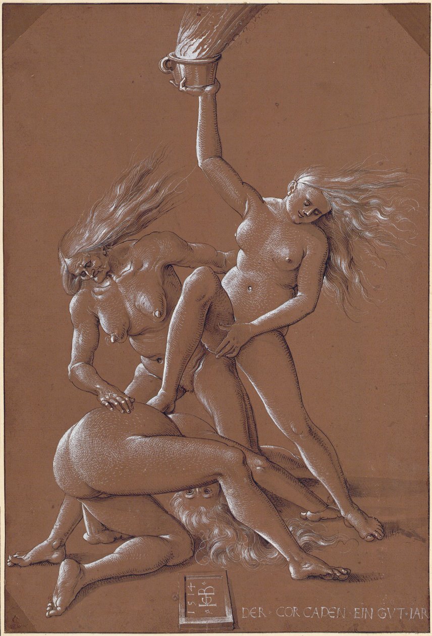 Powitanie Nowego Roku z trzema czarownicami, 1514 autorstwa Hans Baldung
