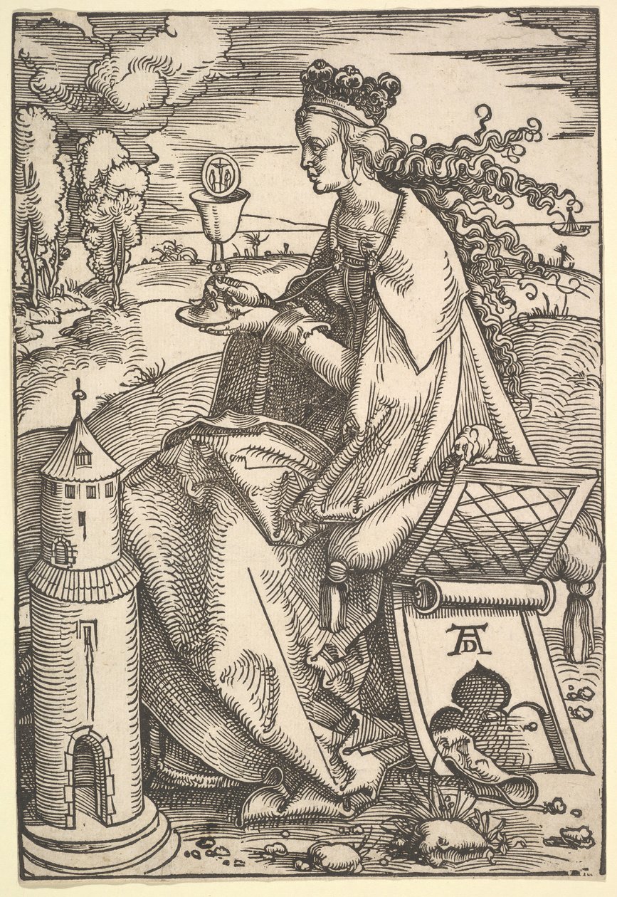 św. Barbara, ca. 1505. autorstwa Hans Baldung