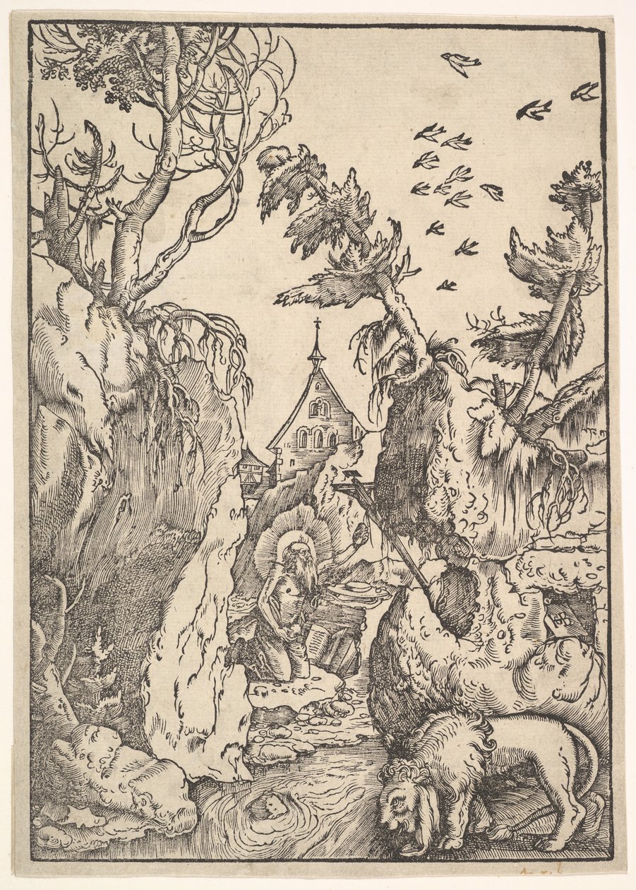 Św. Hieronim na Pustyni, ca. 1511. autorstwa Hans Baldung