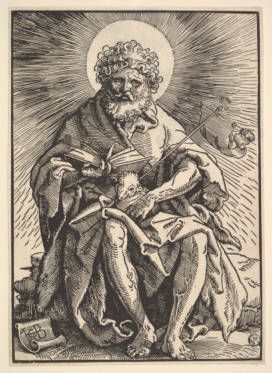 Św. Jan Chrzciciel trzymający Baranka, ca. 1517. autorstwa Hans Baldung