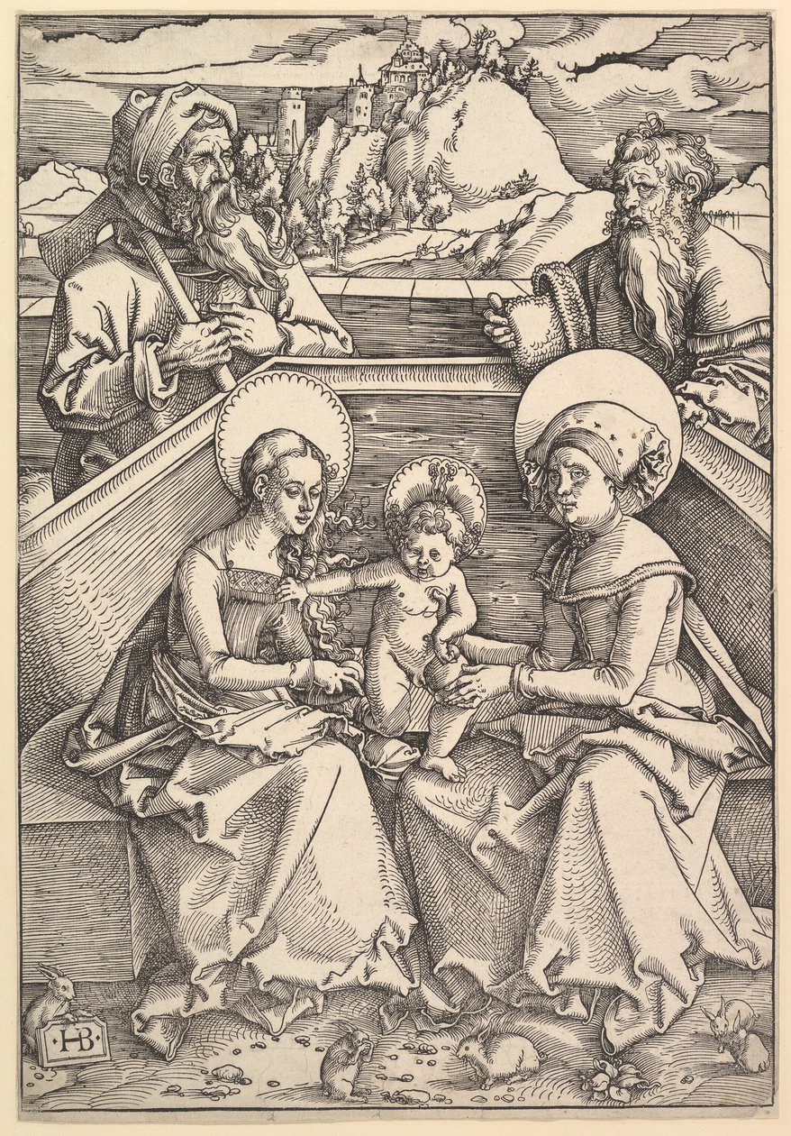 Święta Rodzina ze św. Anną i św. Joachimem. autorstwa Hans Baldung