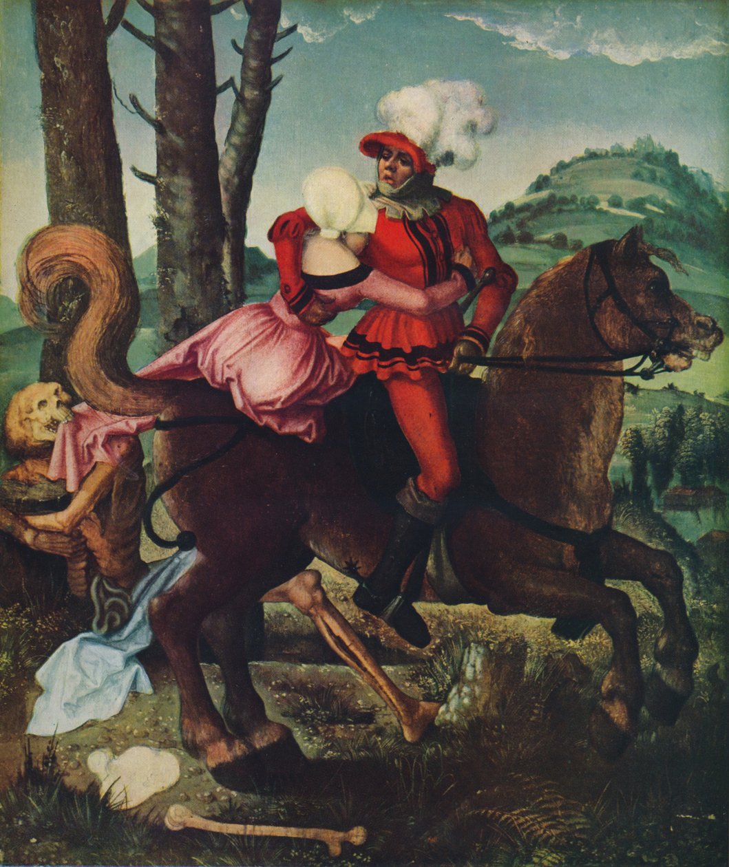 Rycerz, młoda dziewczyna i Śmierć, ok. 1510, 1939 r. autorstwa Hans Baldung