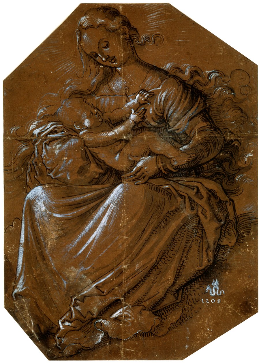Dziewica z Dzieciątkiem, c1500-1545 autorstwa Hans Baldung