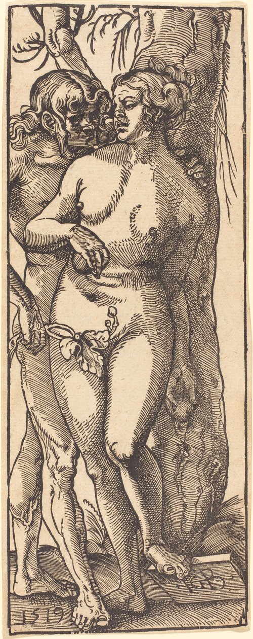 Adam i Ewa, 1519 autorstwa Hans Baldung Grien