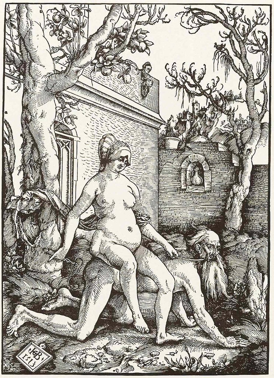 Arystoteles i Phyllis autorstwa Hans Baldung Grien