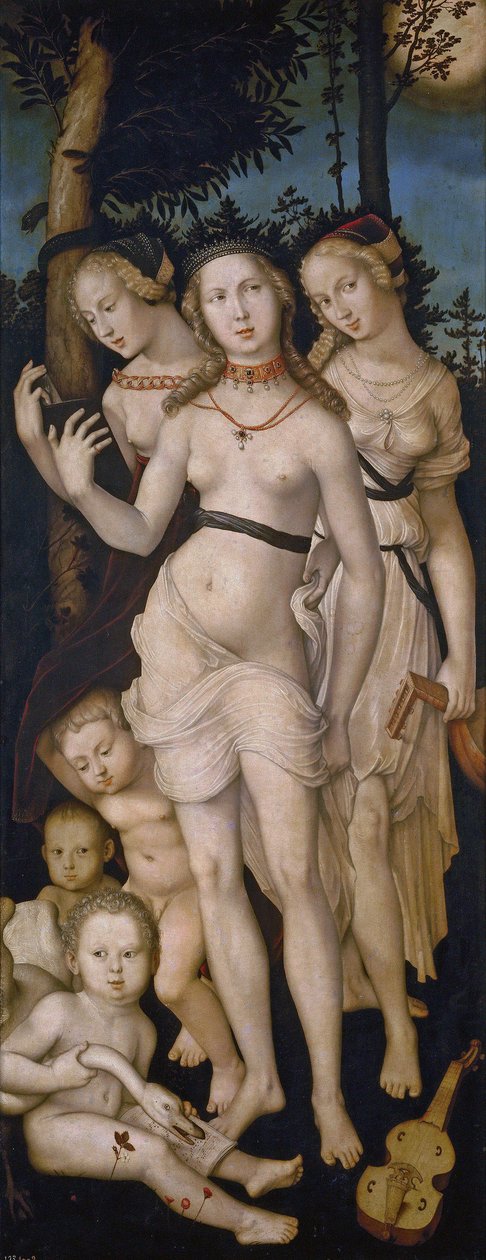 Niemiecki: Die Jugend (Die drei Grazien) Harmonia lub Trzy Gracje autorstwa Hans Baldung Grien