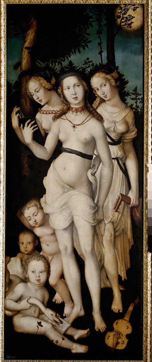 Harmonia czyli trzy łaski (olej na płótnie) autorstwa Hans Baldung Grien