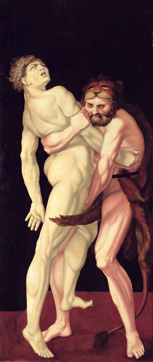 Herkules i Anteusz autorstwa Hans Baldung Grien