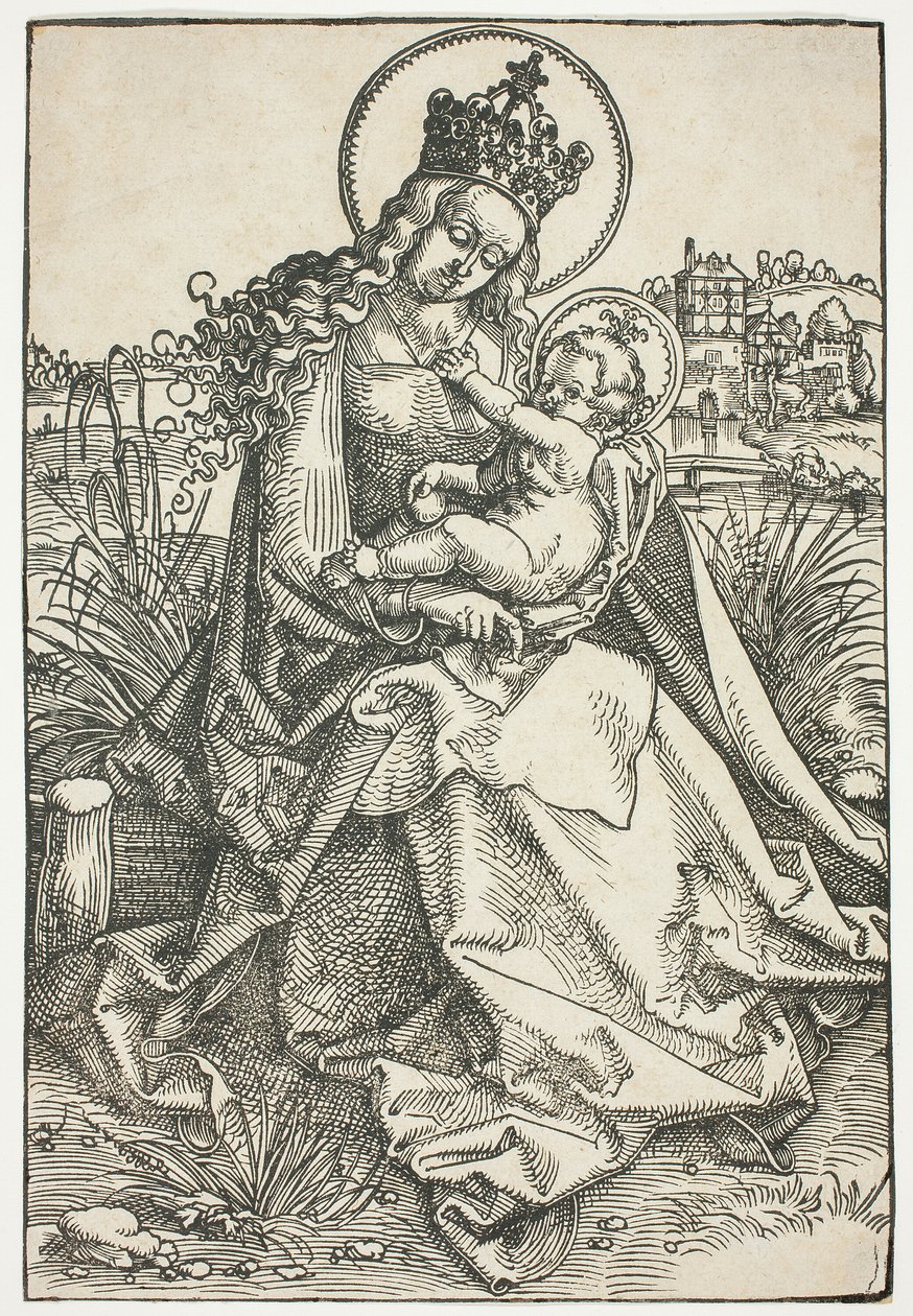 Madonna z Dzieciątkiem na trawiastej ławce autorstwa Hans Baldung Grien