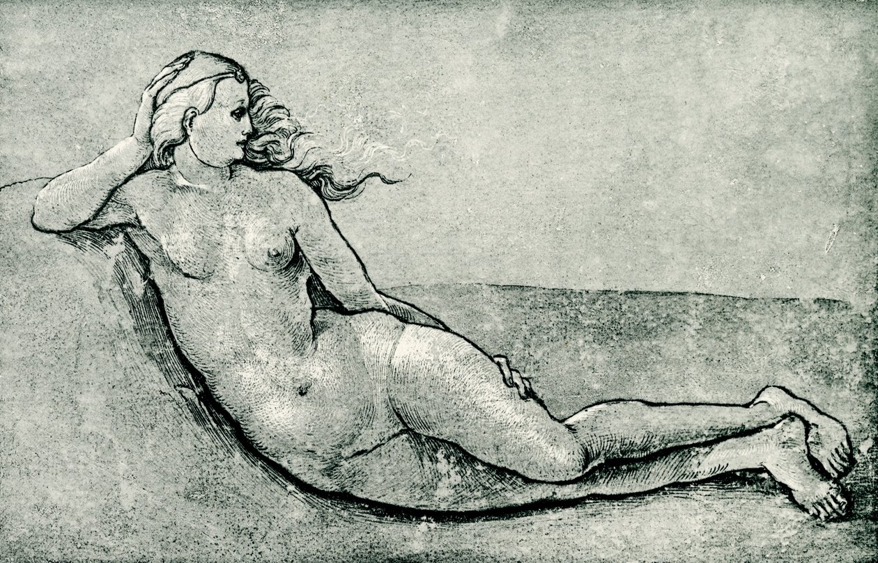 Leżąca nimfa autorstwa Hans Baldung Grien