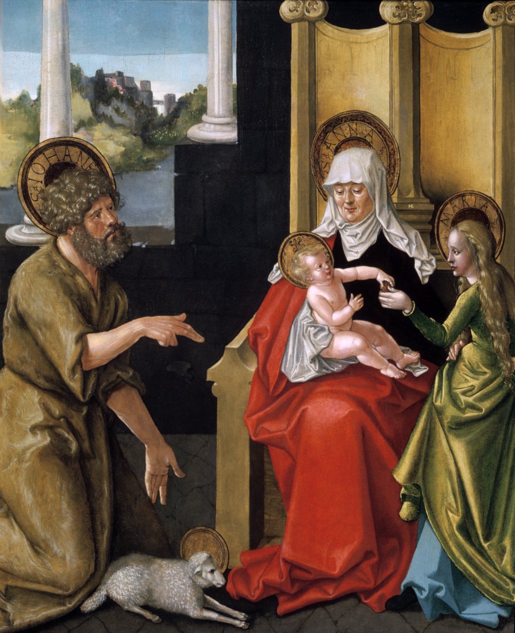 Św. Anna z Dzieciątkiem, Dziewicą i Św. Janem Chrzcicielem, c1511 autorstwa Hans Baldung Grien