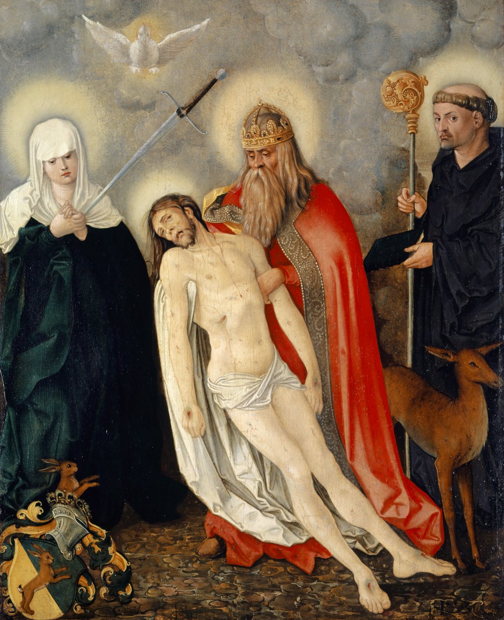 Trójca Święta między Panią Bolesną a Świętym Idziem, ok. 1513-16 autorstwa Hans Baldung Grien