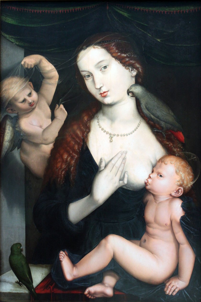 Madonna z papugami autorstwa Hans Baldung Grien