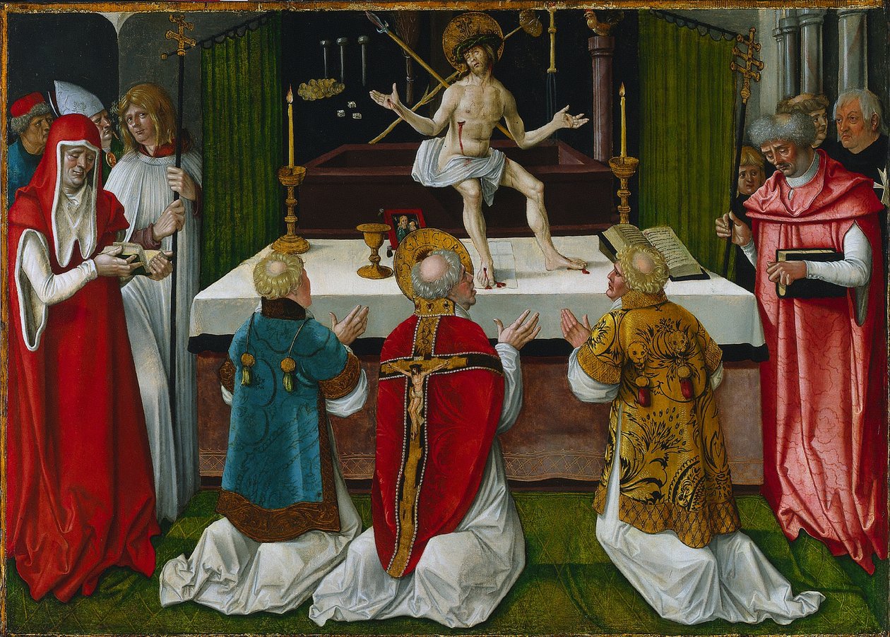 Msza św. Grzegorza, 1511 autorstwa Hans Baldung Grien