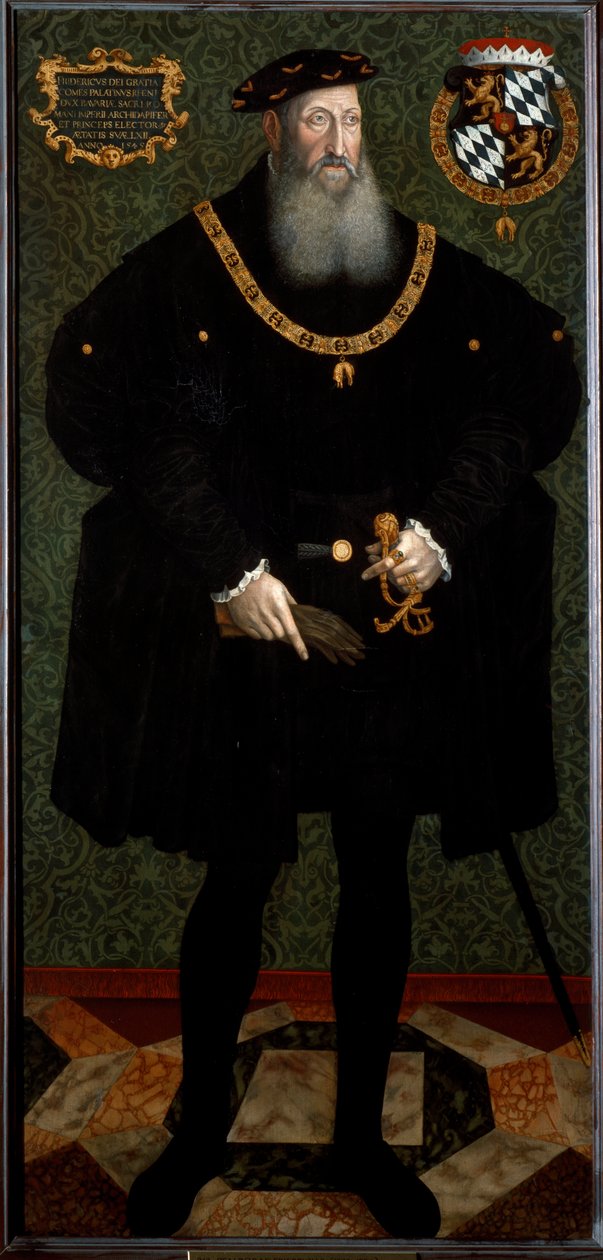 Portret Fryderyka II Palatynatu (Fryderyk II Mędrzec, ok. 1546 (obraz) autorstwa Hans Besser