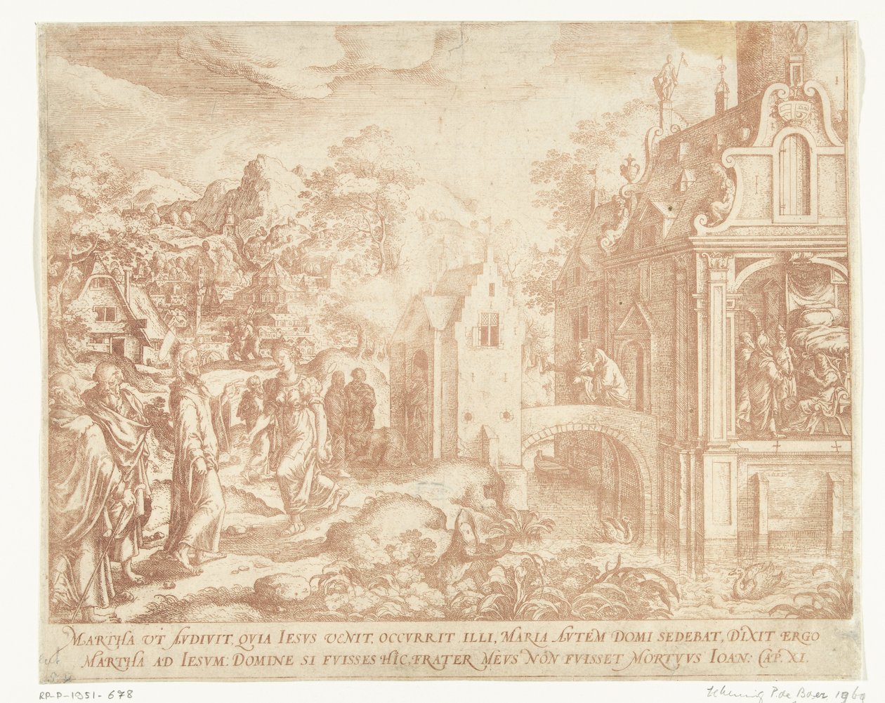 Chrystus przybywa do domu Łazarza, Marty i Marii Magdaleny autorstwa Hans Bol